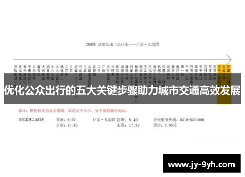 优化公众出行的五大关键步骤助力城市交通高效发展